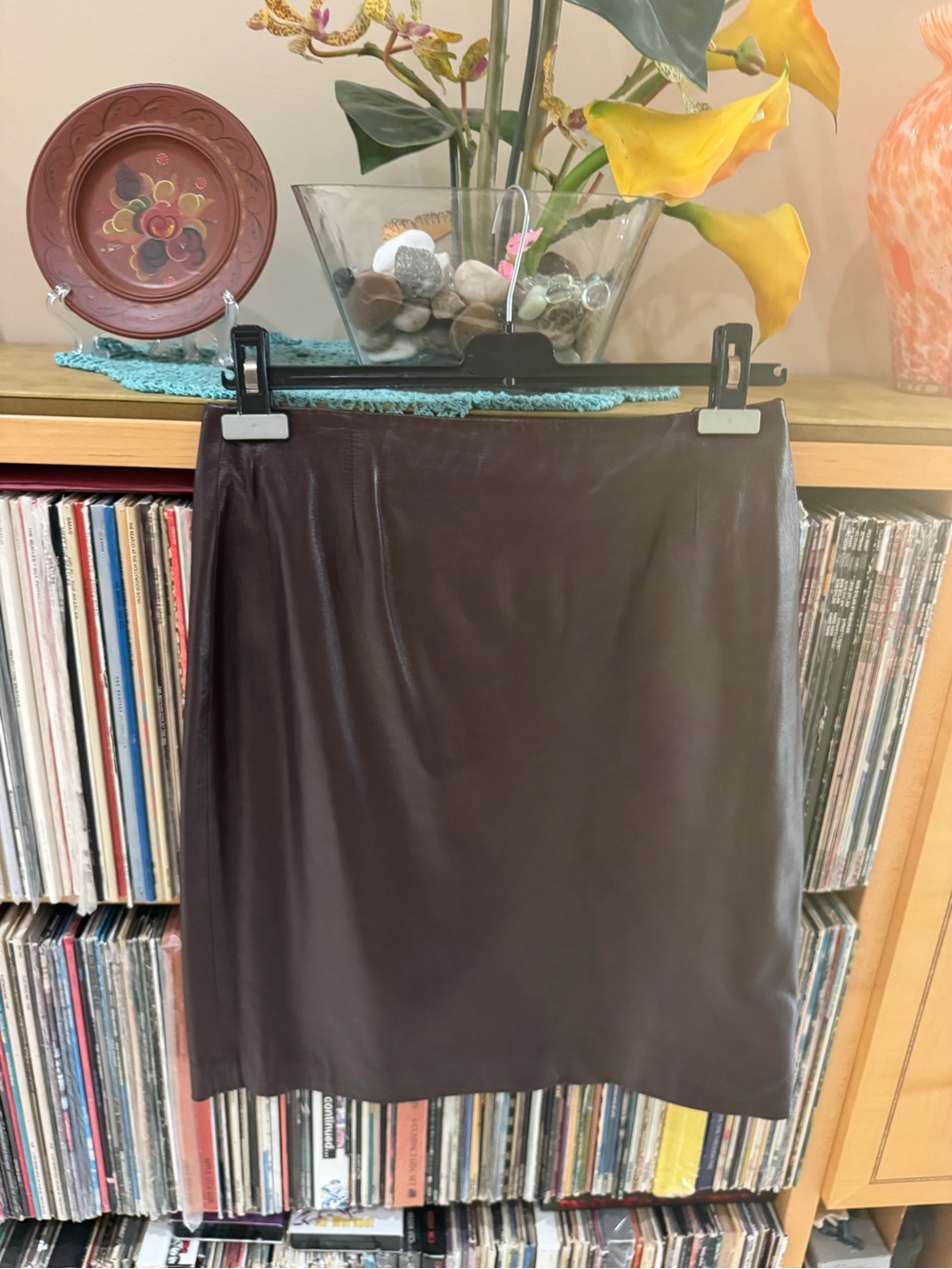 PRICE DROP: NW/OT RICHARD TYLER COLLECTION, lined, 42, DEEP MERLOT LAMBSKIN LTHR